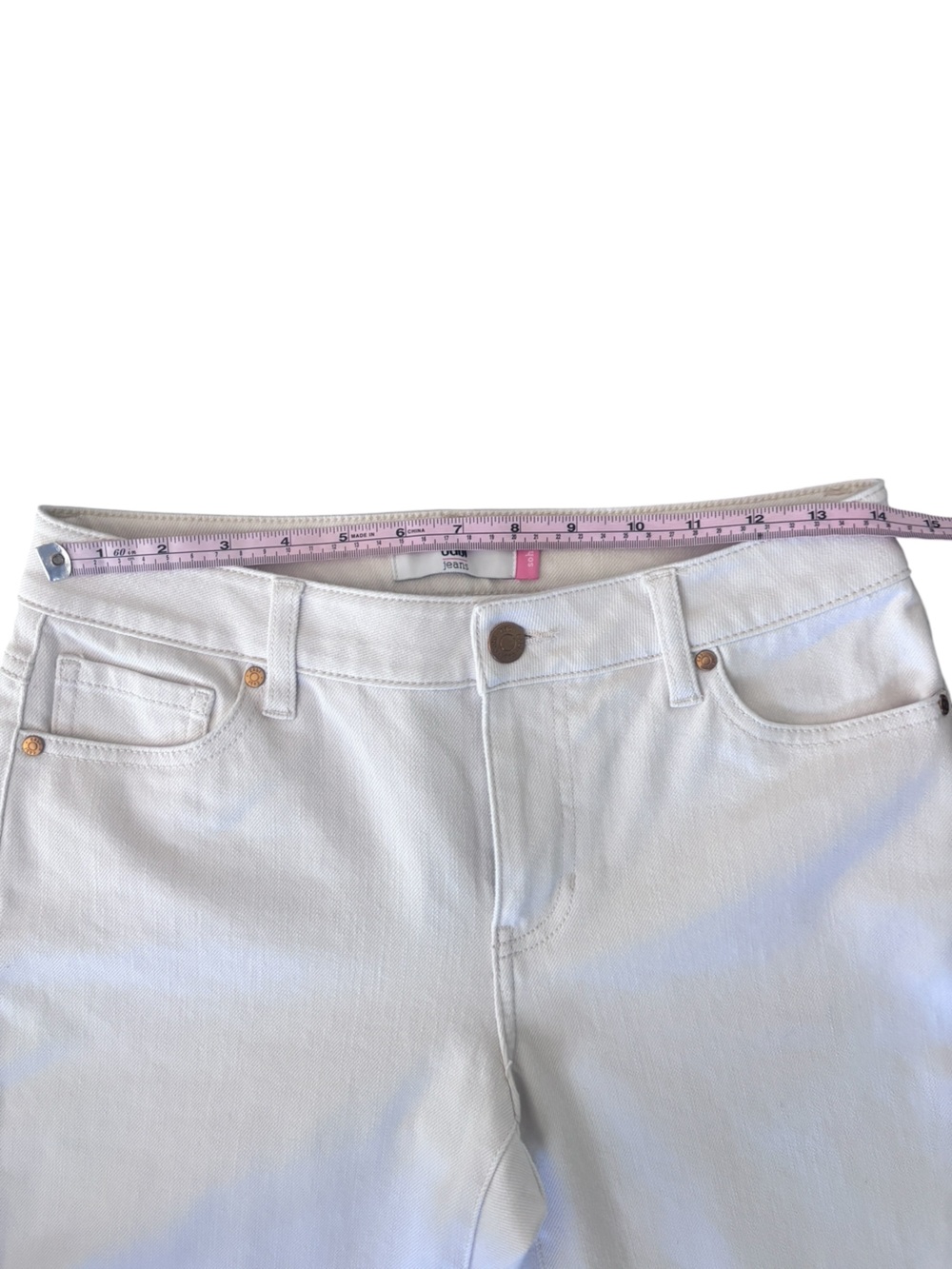 Cabi Soho Jeans Cream Straight Leg Jeans Ankle Crop Style 6701 - Picture 11 of 14